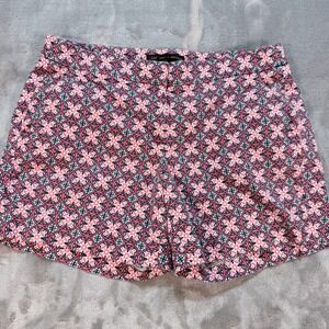 346 Brooks Brothers Women's Size 4 Patterned Shorts Pink Blue White